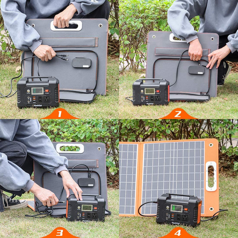 Panel solar plegable Flashfish de 18 V/60 W