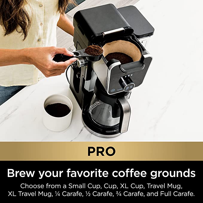 Ninja CFP301 Dual Brew Pro Specialty Coffee System, Single-Serve, Compatible with K-Cups & 12-Cup Drip Coffee Maker