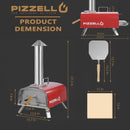 Pizzello Portable Wood Pellet Steel Pizza Oven X50001BKWOOD
