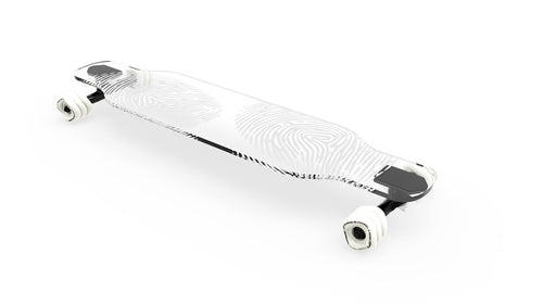 Shark Wheel Clear Fingerprint Acrylic Longboard