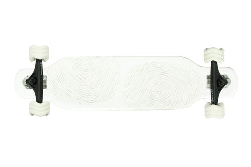Shark Wheel Clear Fingerprint Acrylic Longboard
