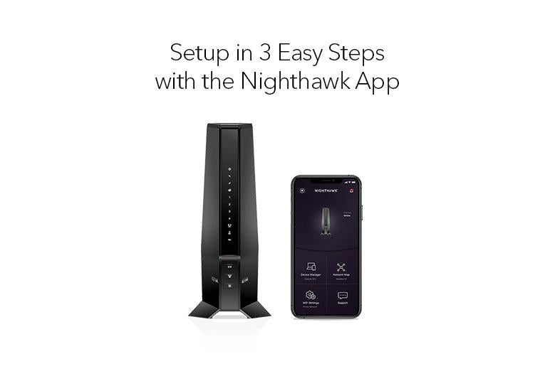 Netgear Nighthawk CAX30S AX6 6Stream WiFi 6 Cable Modem Router