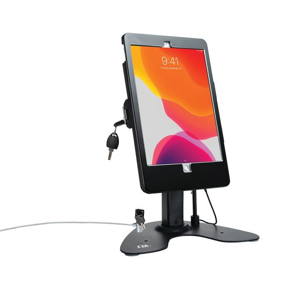 CTA Digital PAD-ASKB10 Dual Security Kiosk Stand with Locking Case and Cable for 10.2-Inch iPad