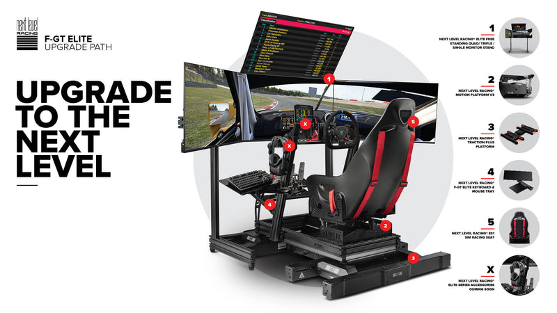 Next Level Racing NLR-E012 F-GT Elite Formula and GT Profile Simulator Cockpit iRacing Edition