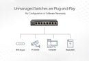Switch PoE+ FlexPoE no administrado Gigabit Ethernet de 8 puertos de Netgear con 8 puertos PoE+ (60 W)
