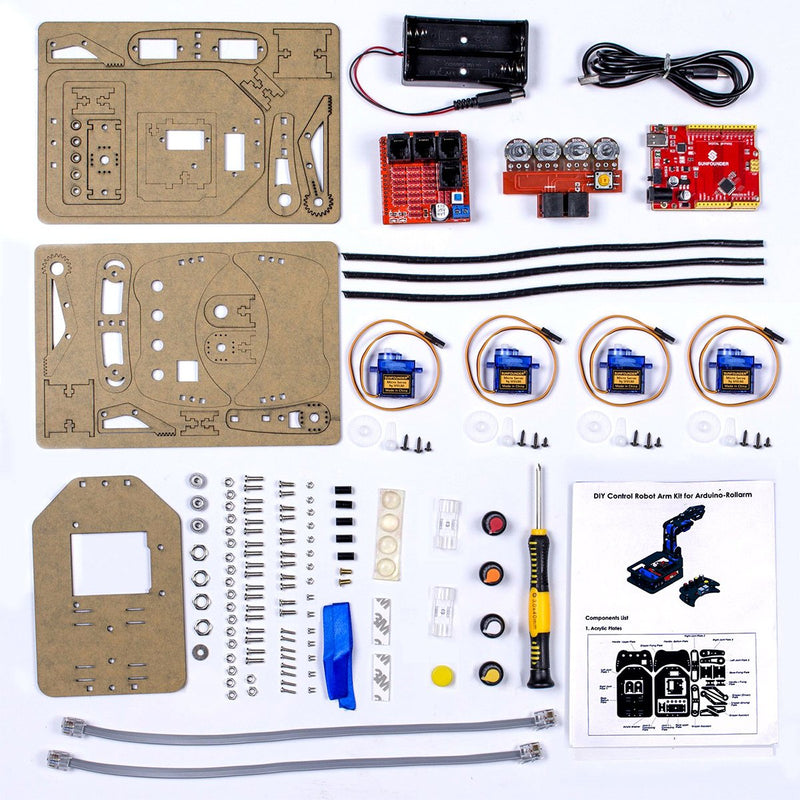 Hamilton Buhl STEAM Robo-Arm Kit for Arduino - Programmable 4-Axis Robot Arm Smart Toys Hamilton Buhl