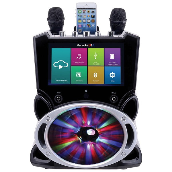 Karaoke USA WK849 Complete Wi-Fi Bluetooth Karaoke Machine with 9-Inch Touch Screen