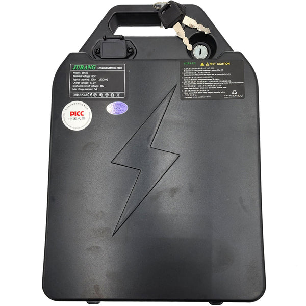 MotoTec Knockout 2000w Upper 60v 20ah Lithium Battery | Wellbots