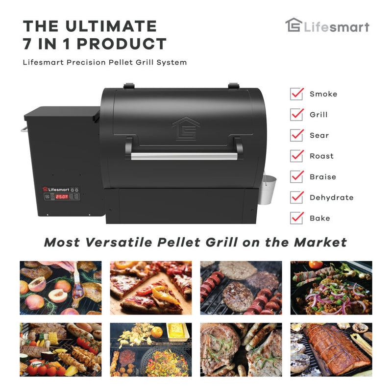 Lifesmart 760 Pellet Grill and Smoker, 510 sq. in.