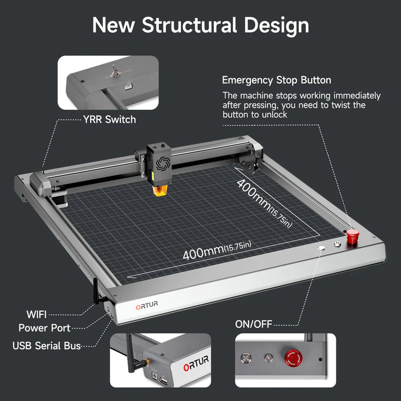 Ortur Laser Master 3 10W Laser Engraver 20000mm/min Engraving Speed