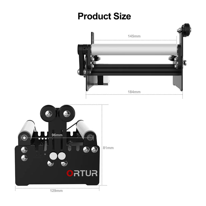 Ortur YRR 2.0 Rotary Roller for Cylinder Engraving