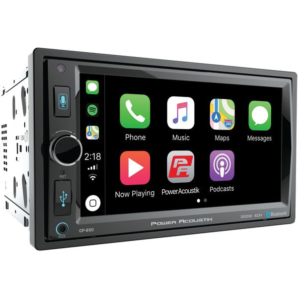 Power Acoustik 6.5" Double-DIN In-Dash Digital Media Receiver with Bluetooth & Apple CarPlay