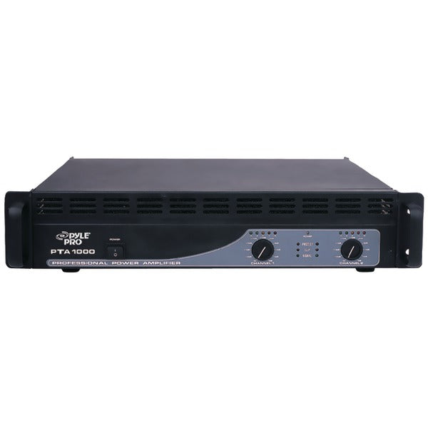 Pyle Pro 1,000-Watt, 2-Channel Professional Power Amp with Bluetooth
