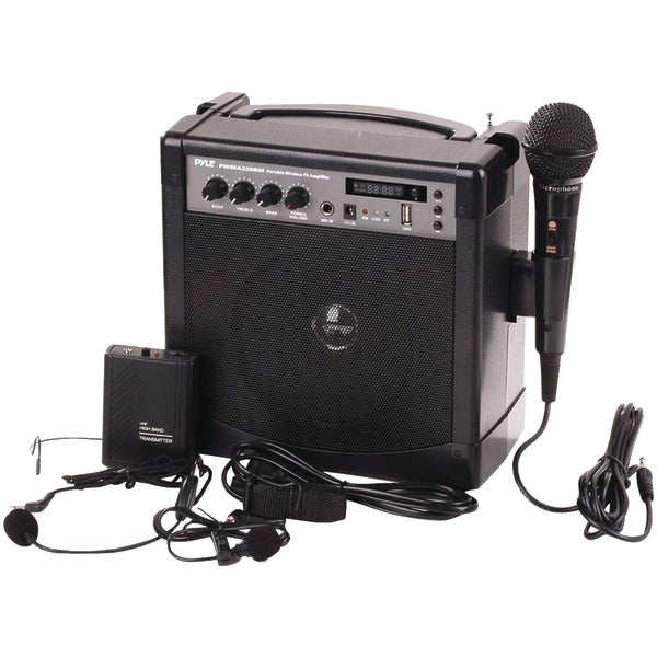 Pyle PWMA220BM Portable Bluetooth Karaoke PA Amp & Microphone System
