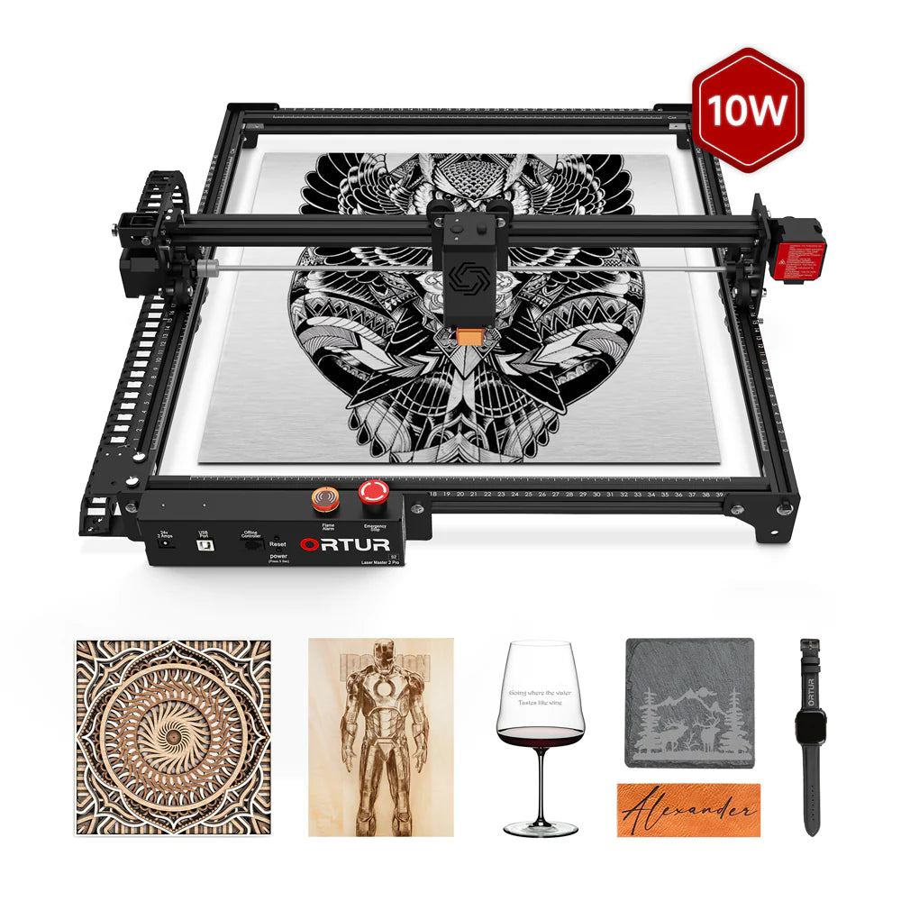 Ortur Aufero 2 Laser Engraver, Laser Engraving Cutting Machine for Wood and  Metal, 32-bit Motherboard LaserGRBL, LightBurn 