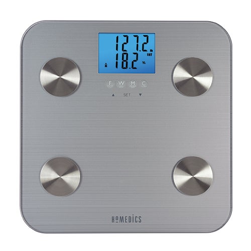 Homedics HealthStation Body Fat Bathroom Scale Silver