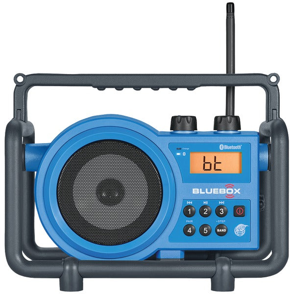 Sangean BB-100 BlueBox Portable AM/FM Ultra-Rugged Rechargeable Digital Tuning Receiver with Bluetooth
