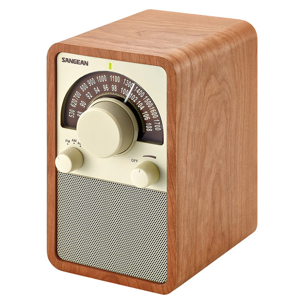 Sangean WR-15WL WR-15 Tabletop Retro Wooden Cabinet AM/FM Analog Radio Receiver