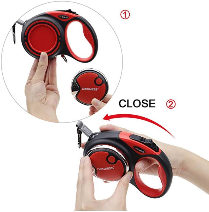 DOGNESS Smart Retractable Leash Package - one Bluetooth Speaker, one LED Light Pets Dogness