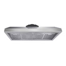 Campana extractora de pared profesional Thor Kitchen TRH4806 de 48 pulgadas y 11 pulgadas de alto en acero inoxidable