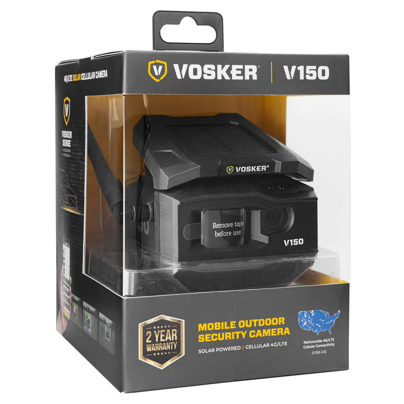 Vosker V150-V-Solar Powered 4G-LTE Cellular Outdoor Security Camera