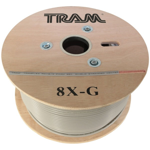 Tram 8X-G RG8X Tramflex Precision RF Coax Cable (500 Feet, Gray)