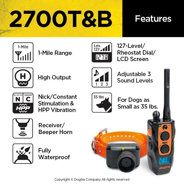 DOGTRA 2700T&B Training & Beeper Collar Pets Dogtra