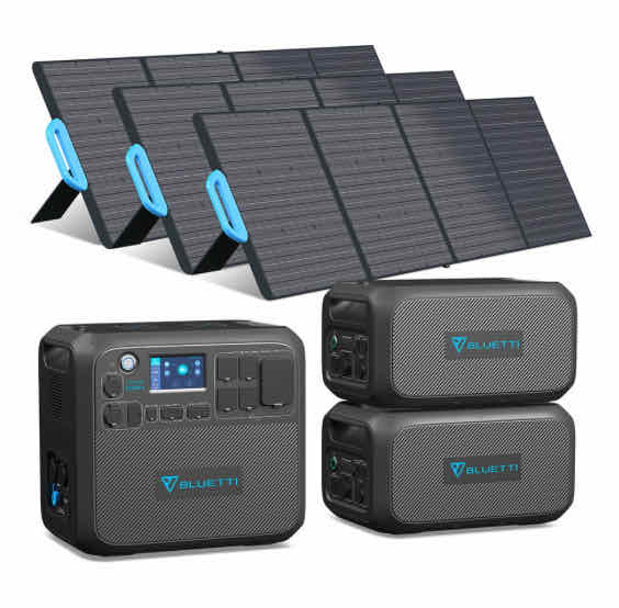 Wellbots BLUETTI AC200Max Portable Power Station + 2*B230 + 3*PV200