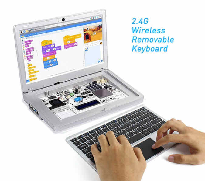 Wellbots Elecrow CrowPi-Compact Raspberry Pi Educational KitCrowPi2 - All in One Raspberry Pi Laptop & STEM Learning Platform FCC/CE Certification
