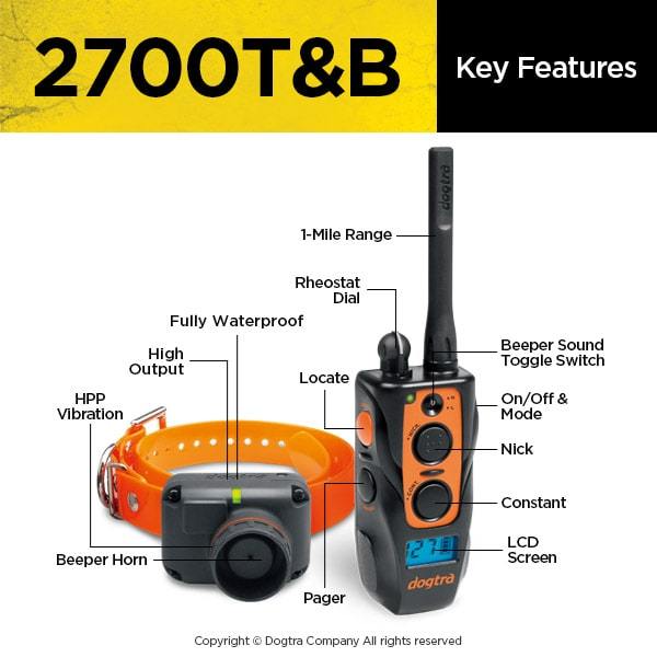 DOGTRA 2700T&B Training & Beeper Collar Pets Dogtra