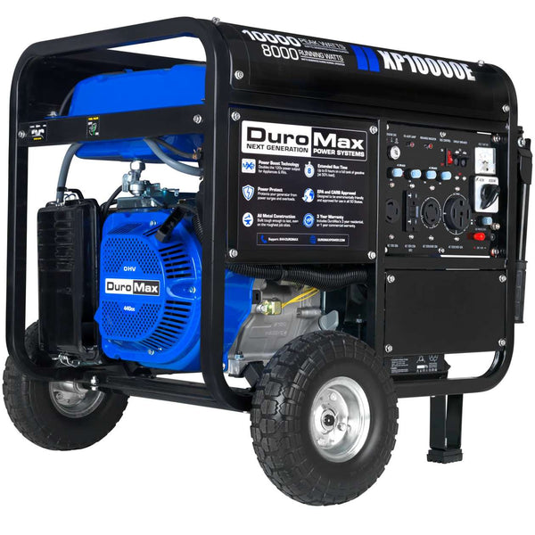 DuroMax XP10000E 10,000 Watt Gasoline Generator Blue / Black (Grade A Refurbished)