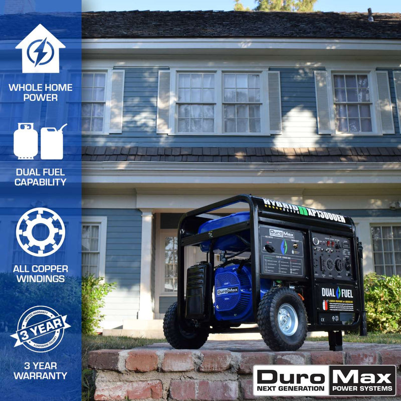 DuroMax XP13000EH 13,000 Watt Dual Fuel Hybrid Generator (Grade A Refurbished)
