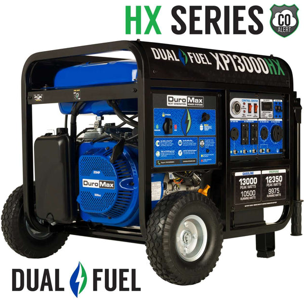 DuroMax XP13000HX 13,000 Watt 20 HP Dual Fuel Gas Propane Portable Generator (Grade A Refurbished)