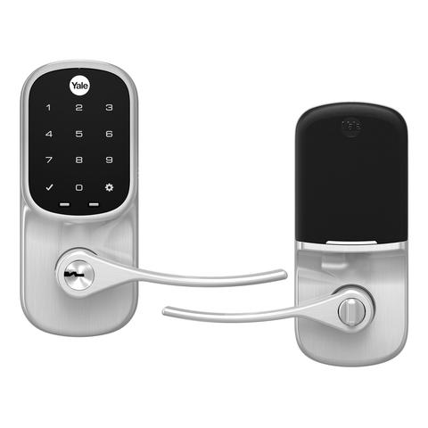 Yale Assure Lever Touchscreen Keypad Door Lever with Key Option - Satin Nickel