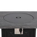 Pizzello FOP-210020 35'' Outdoor Auto-Ignition Propane Gas Fire Table with Waterproof Cover for Patio Courtyard Balcony