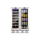 Refrigerador de bebidas y vino de dos zonas de 24" Empava BR03D 