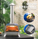 Pizzello Portable Wood Pellet Steel Pizza Oven X50001BKWOOD