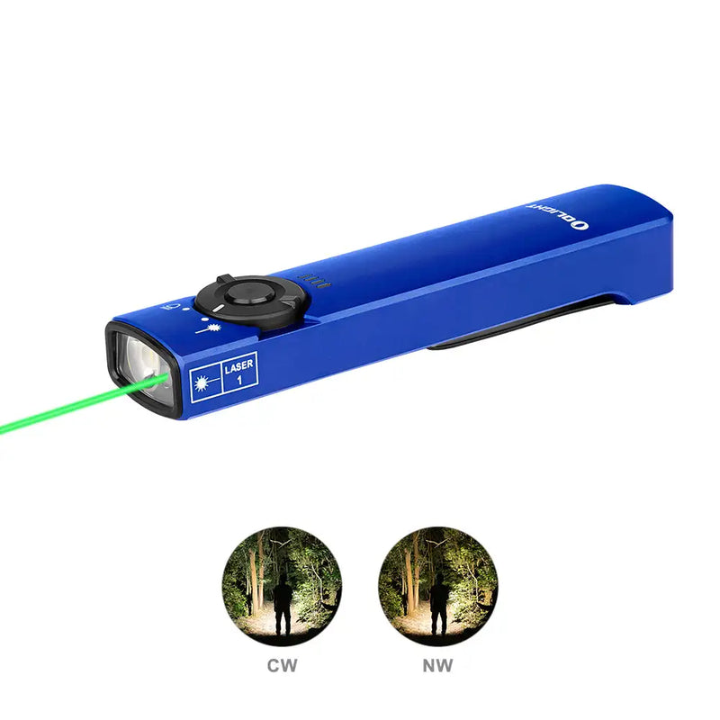 Olight Arkfeld Flat Flashlight with Green Laser & White Light