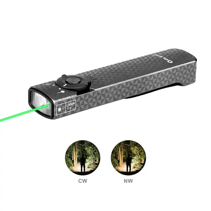 olight arkfeld 1000 lumens dual light source edc flashlight Olight Arkfeld Flat Flashlight & White Light
