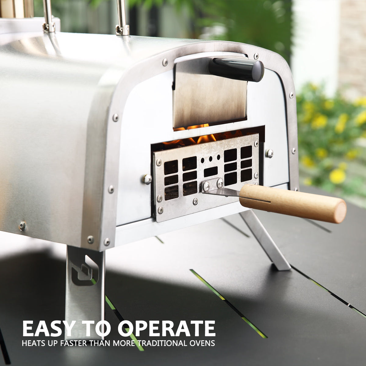Pizzello Portable Wood Pellet Stainless Steel Pizza Oven | Wellbots