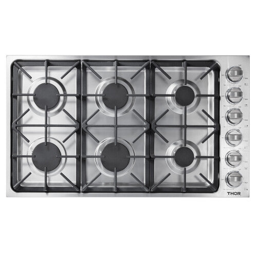 Thor Kitchen Professional Drop-In Gas Cooktop with Four Burners in Stainless Steel