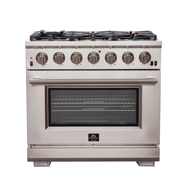 Forno FFSGS6260-36WHT/RED/BLU/BLK Capriasca - Titanium Professional 36" Freestanding Door Gas Range