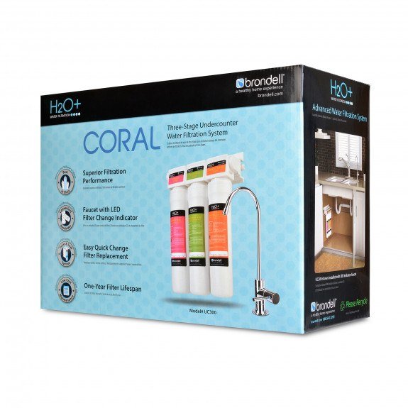 Brondell H2O+ Coral ThreeStage Undercounter Water Filtration System