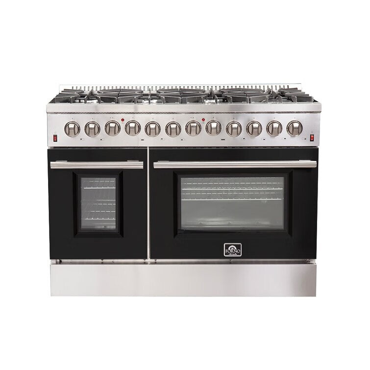 Forno FFSGS6244-48  WHT/BLK/RED/BLU Galiano - Gold Professional 48" Freestanding Door Gas Range