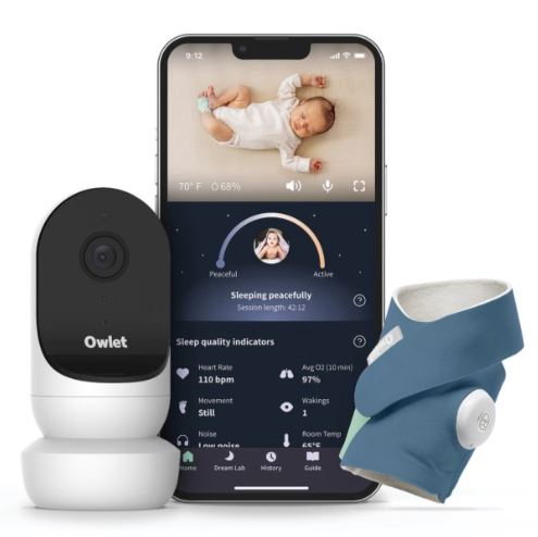 Owlet Dream Duo 2 Smart Baby Monitoring System with Camera and Sock Monitor