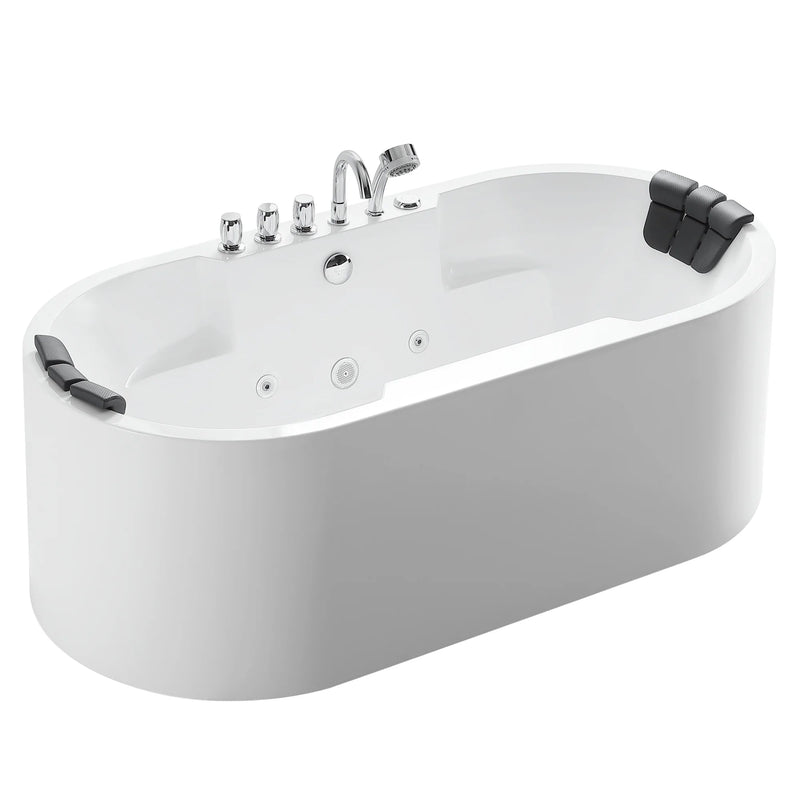 Empava 67 in. Whirlpool Acrylic Freestanding Bathtub - EMPV-67AIS17