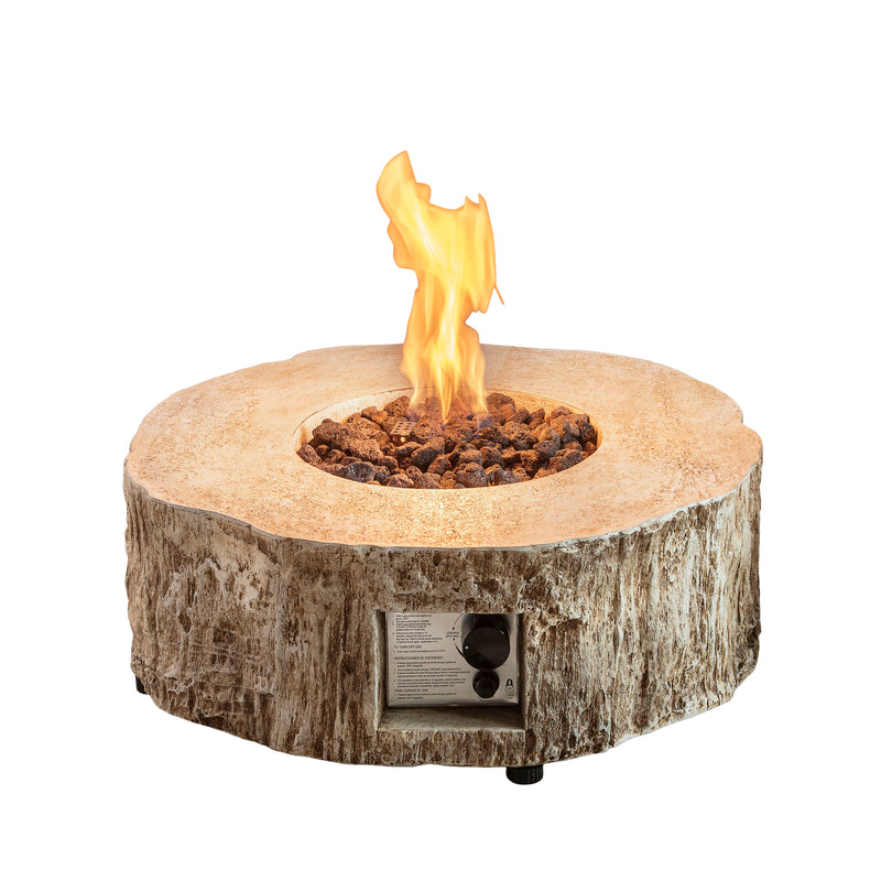 Pizzello FOP-200062 Propane Fire Pit with Water Proof Cover and Lava Rock