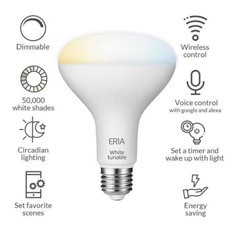 Adurosmart ERIA BR30 65W Tunable White Smart Light Bulb