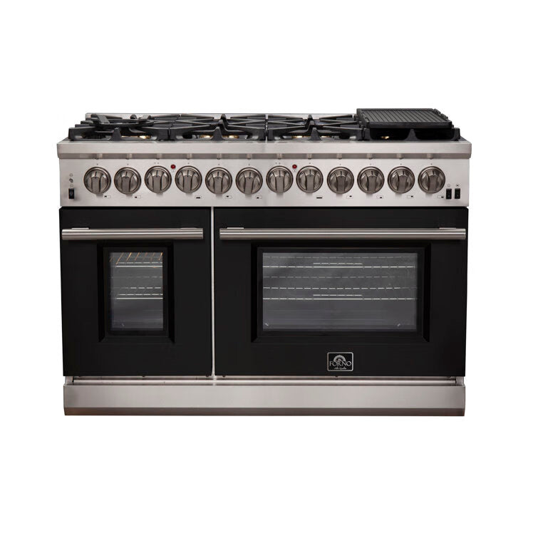 Forno FFSGS6187-48 WHT/BLK/RED/BLU Capriasca - Titanium Professional 48" Freestanding Dual Fuel Electric 240V Door Oven Range