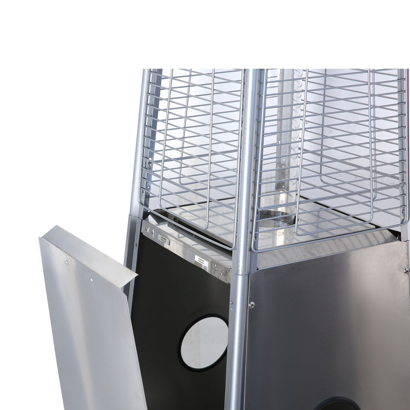 Pizzello PH08-SSB Outdoor Pyramid Flame Heater
